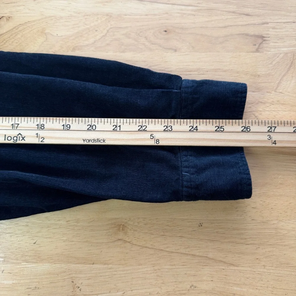 Banana Republic CORDUROY Shirt Mens XXL Cotton Long Sleeve Button Down Black